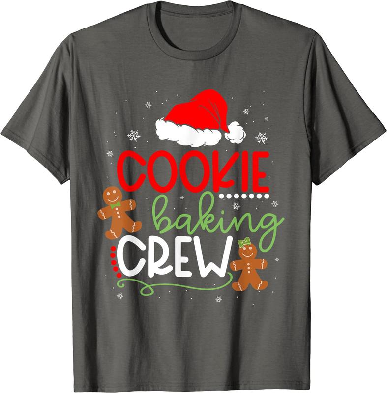 Merry Christmas Cookie Baking Crew Ginger Santa Pajamas Xmas T-Shirt