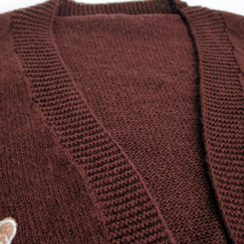 Cookie Man Pattern Knit Sweater Spring Fall Winter  Gingerbread Cardigan Women's, Women's Christmas Waist Cardigan, Gingerbread Cardigan Women's, Gingerbread Man Cardigan