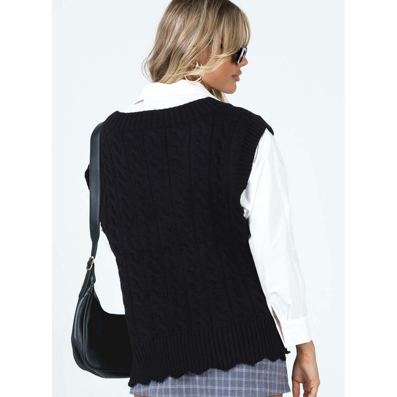 Antonia Sweater Vest Black