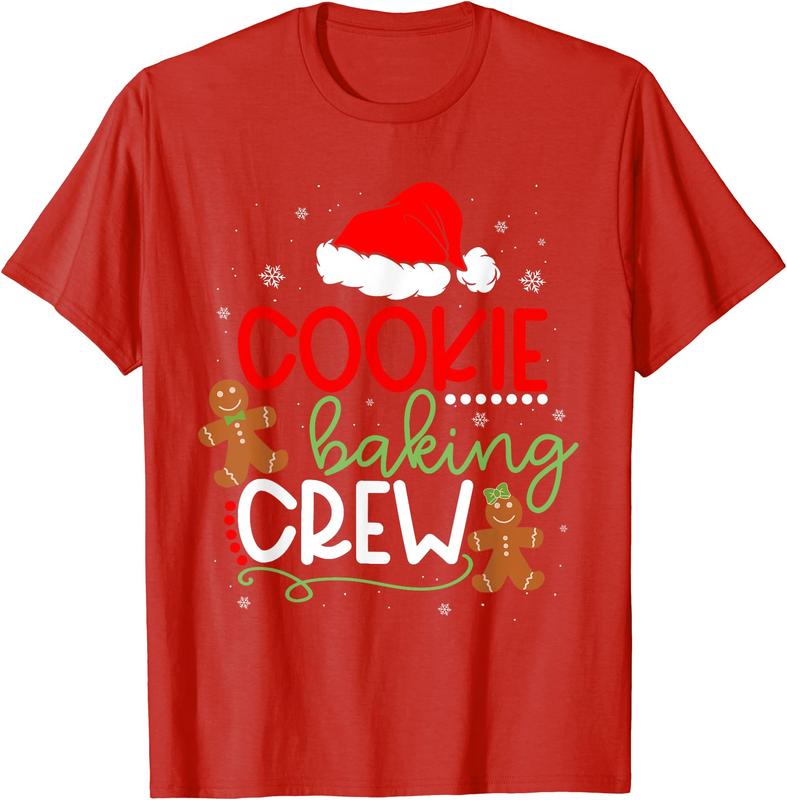 Merry Christmas Cookie Baking Crew Ginger Santa Pajamas Xmas T-Shirt