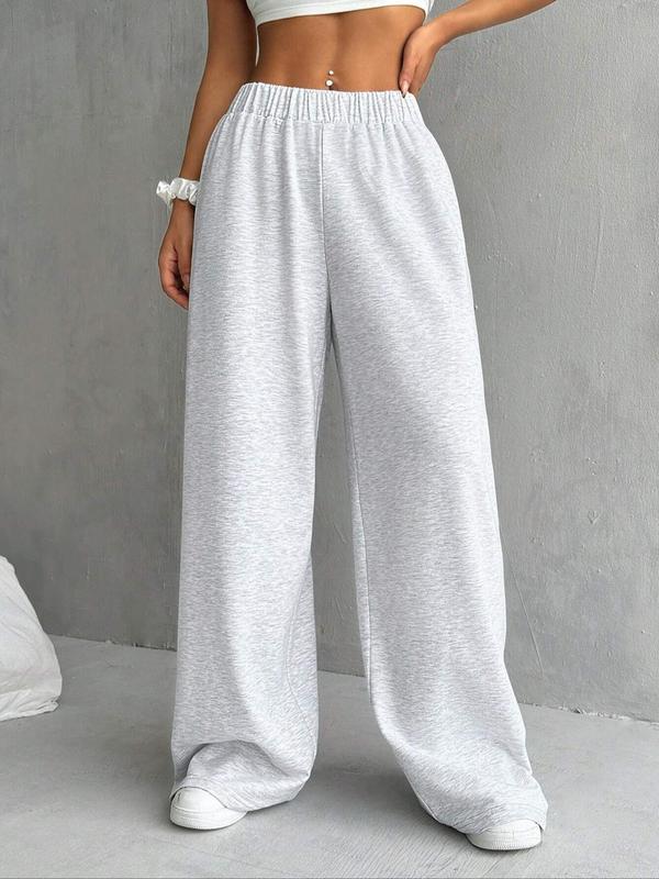 Women's Plain Sweatpants, Casual Jogger Pants for Daily Wear, Ladies Bottoms for All Seasons