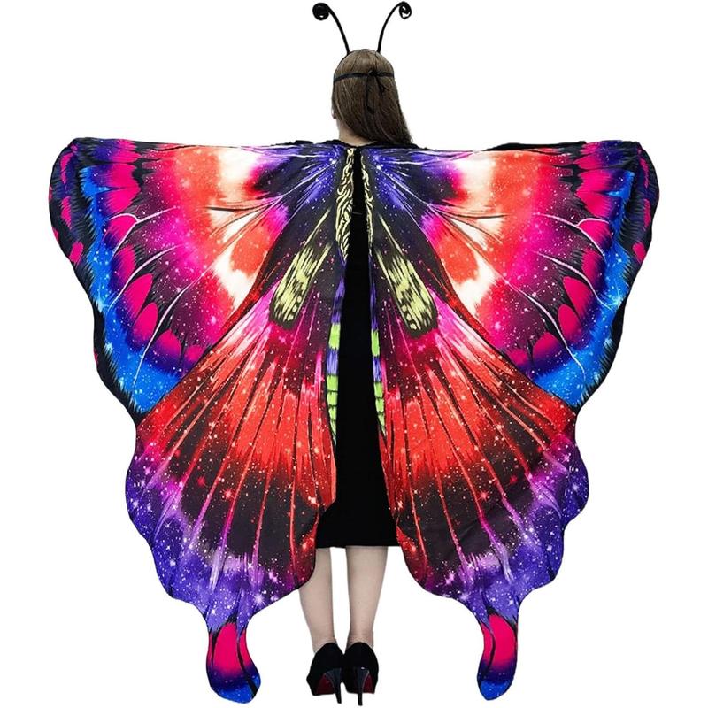 Butterfly Costumes for Women - Double Sided Adult Butterfly Wings Cape for Womens Halloween Costumes