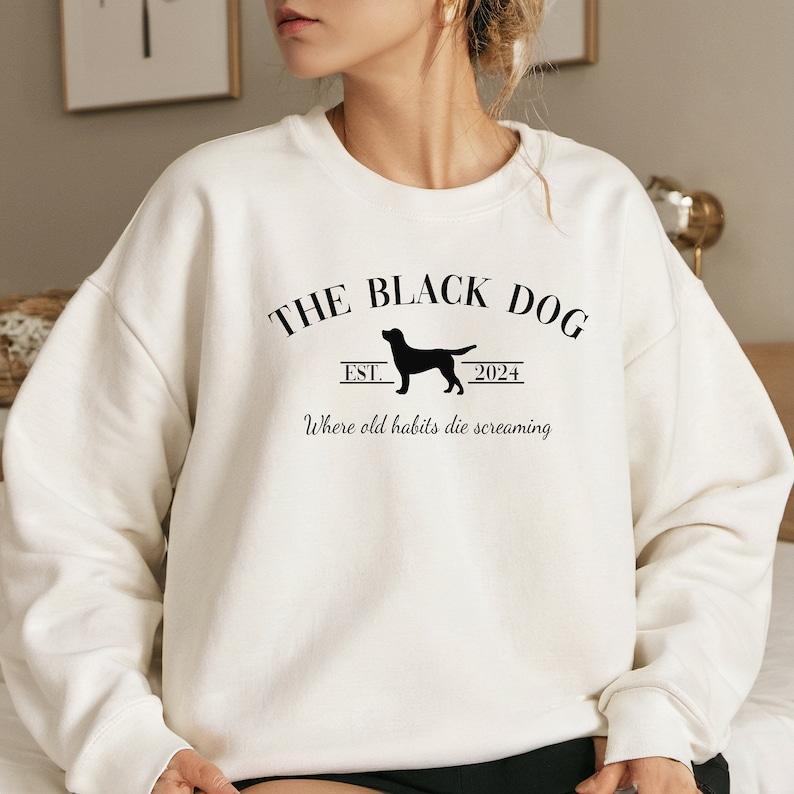 The Black Dog Sweatshirt, New Album Era Sweatshirt, Ts New Album Sweatshirt, TTPD Merch, Trend Shirt, Trendy Concert Shirt, Gift for her