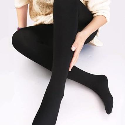 Womens Opaque Fleece Lined Tights Colorful Warm Winter Thermal Tights Womenswear Comfort pantyhose warm Women's Fleece Basic Minimalist