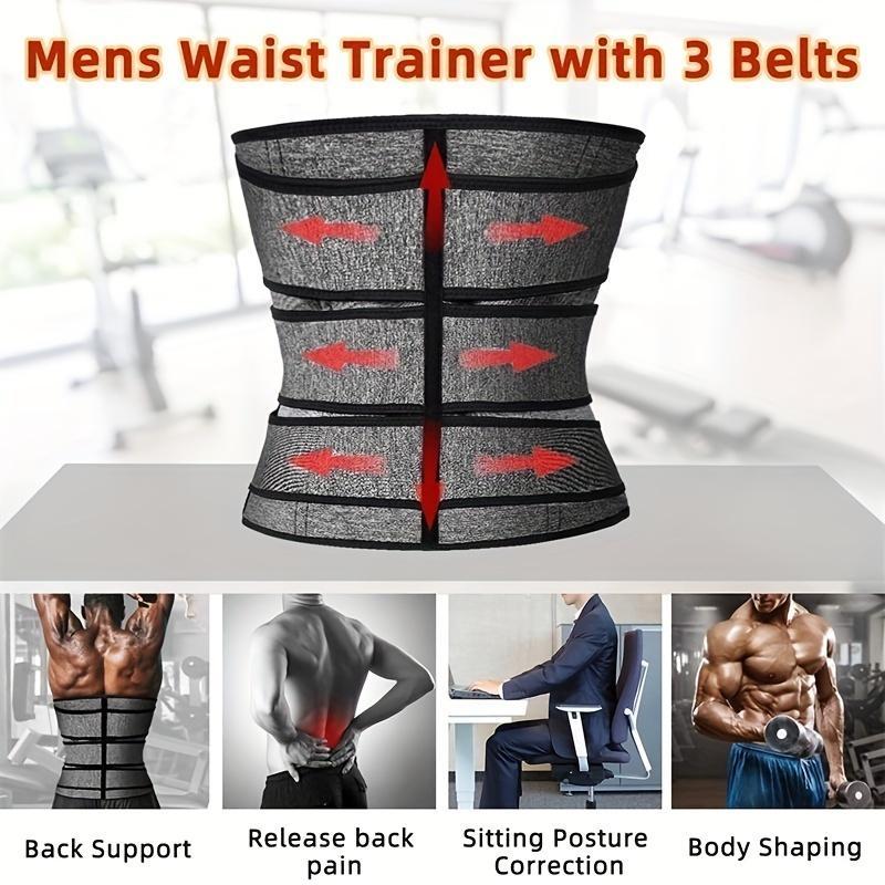 Men's Waist Trainer, Adjustable Waist Cincher, Tummy Control Shaper, Waist Trainer for Men, Sports Protective Gear for Home Gym Workout, Christmas Gift