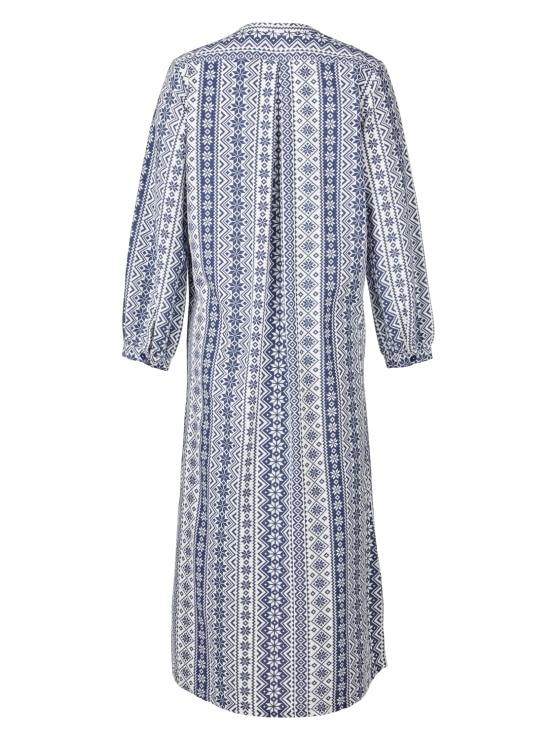 Nordic Snowflake Flannel Nightgown