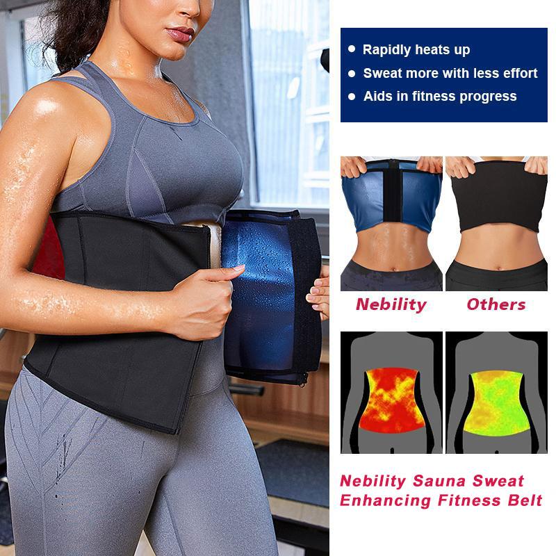 Nebility Women's Sauna Sweat Enhancing Shapewear Belt Closure