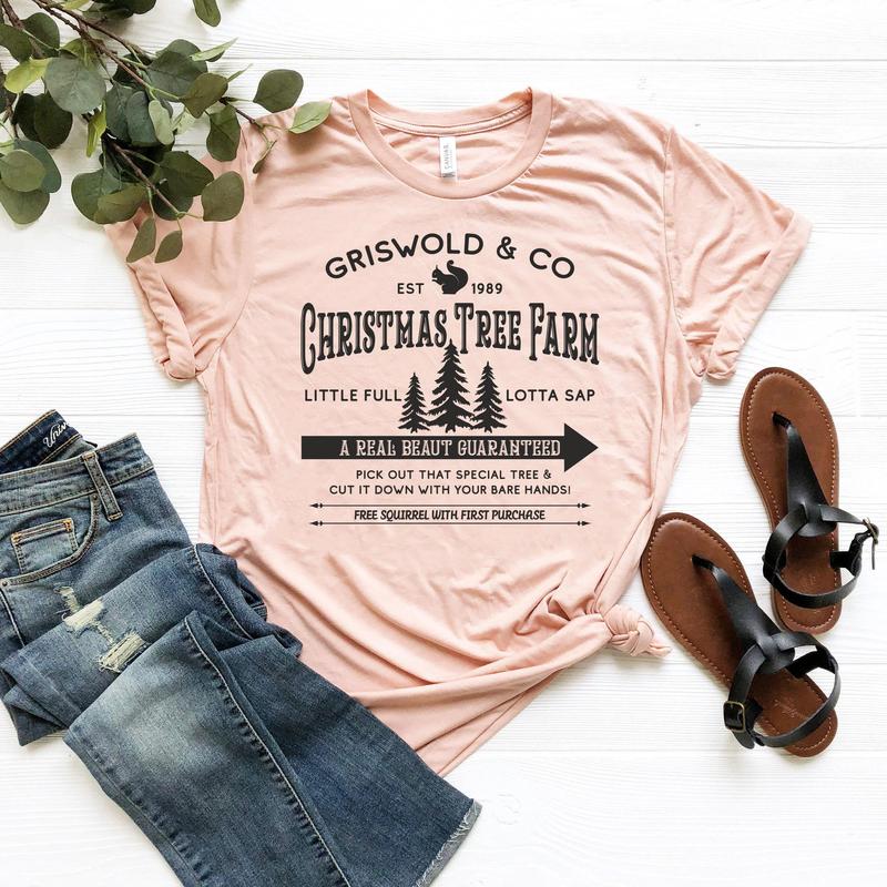 Griswold Co Christmas Tree Farm Family Vacation Xmas Tee - Women's Cotton Crewneck Sweatshirt, Hoodie - Clothing Printed