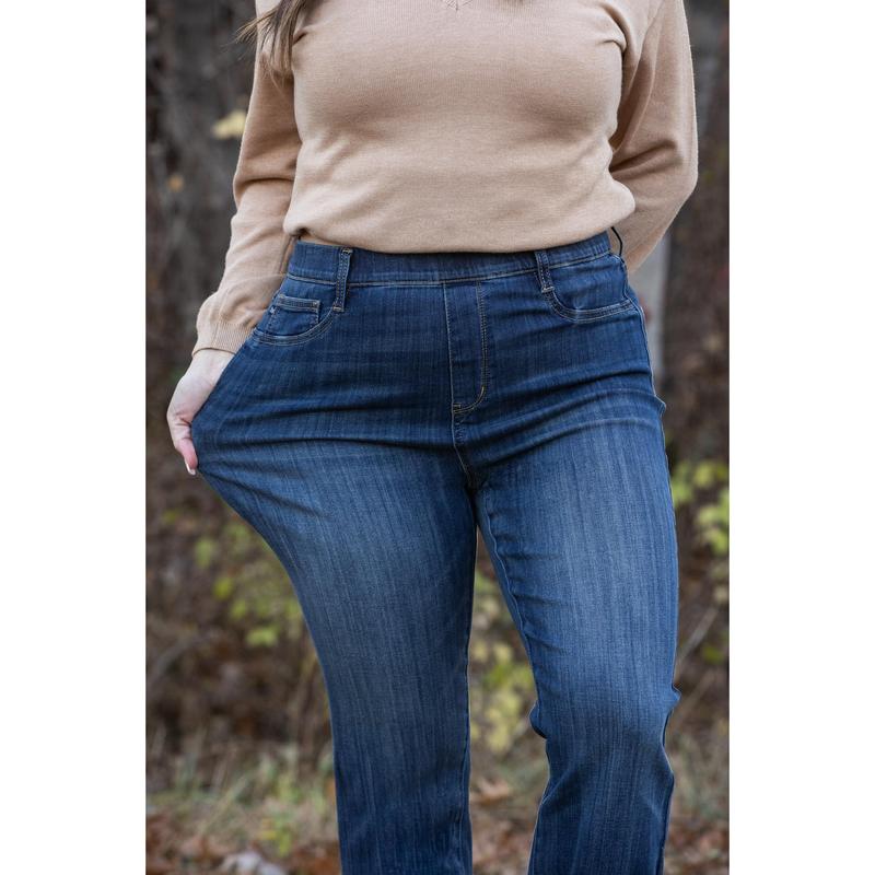 Judy Blue This Is What I Came For High-Rise Pull On Slim Bootcut Denim Fabric Fit