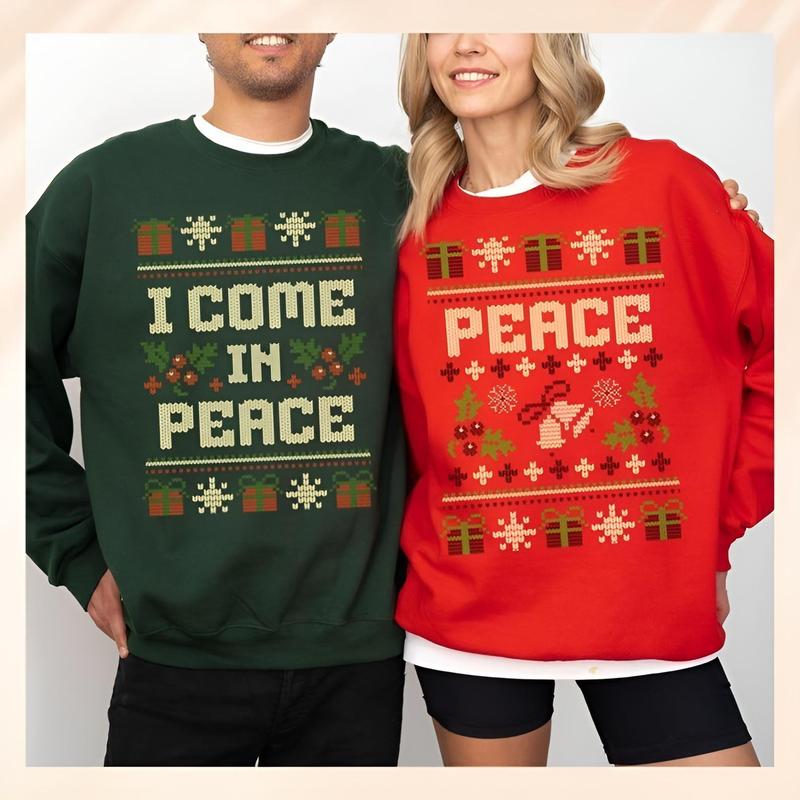 [BLACK FRIDAY] Matching Couples Ugly Christmas Sweater Ugly Adult, Unisex Cotton Crewneck Tee for Men or Women