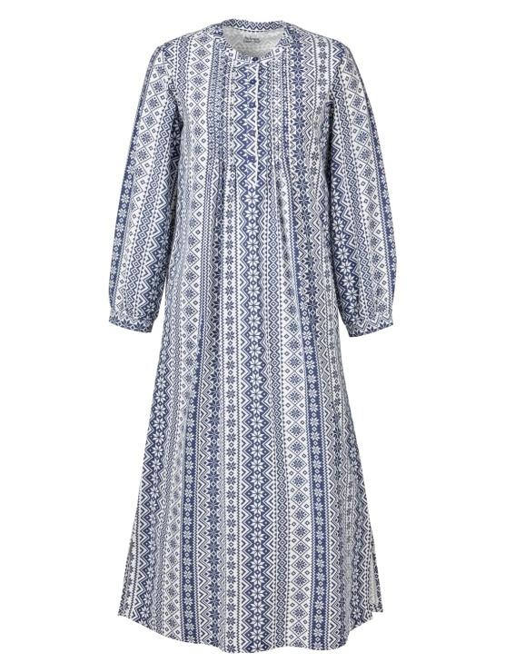 Nordic Snowflake Flannel Nightgown