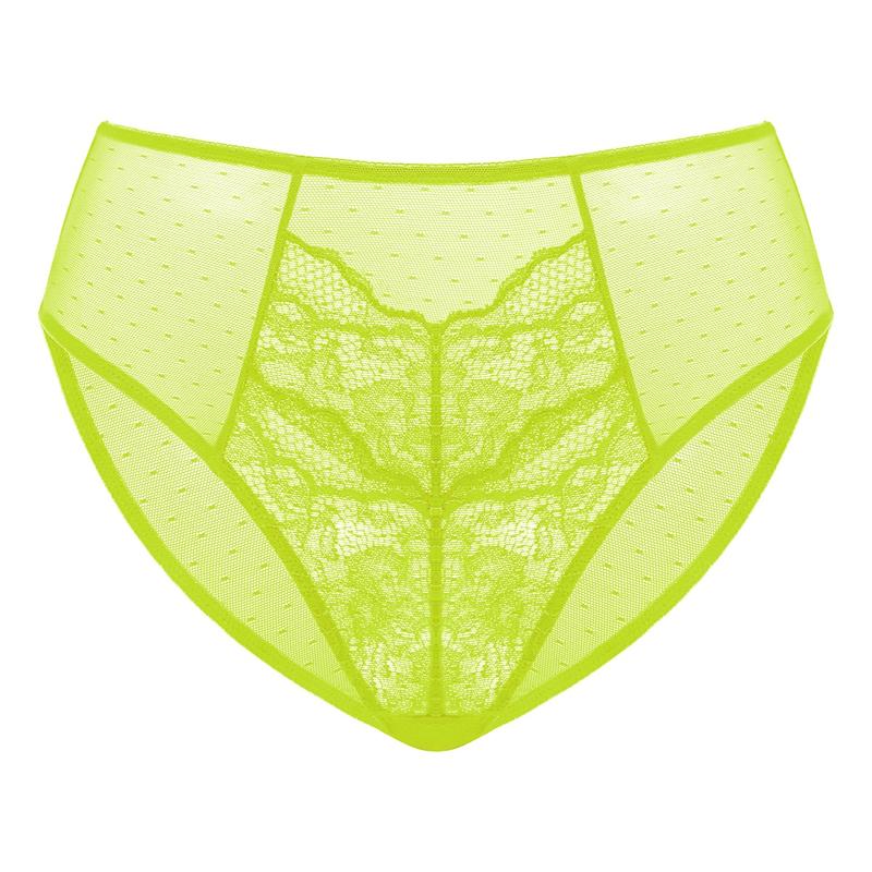 HSIA Enchante Floral Lace Sheer Mesh Back Bikini Underwear Brief Matching Panty