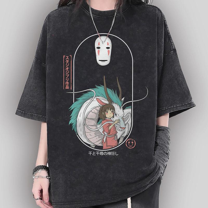 Spirited Away Shirt, Chihiro Shirt, Haku Shirt, Casual Cotton