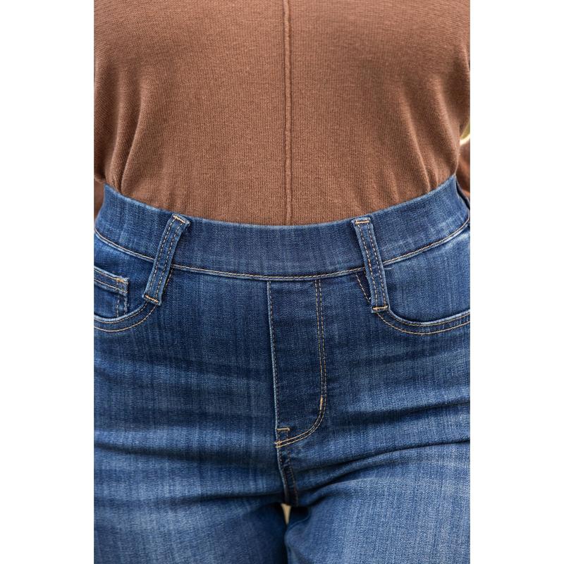 Judy Blue This Is What I Came For High-Rise Pull On Slim Bootcut Denim Fabric Fit