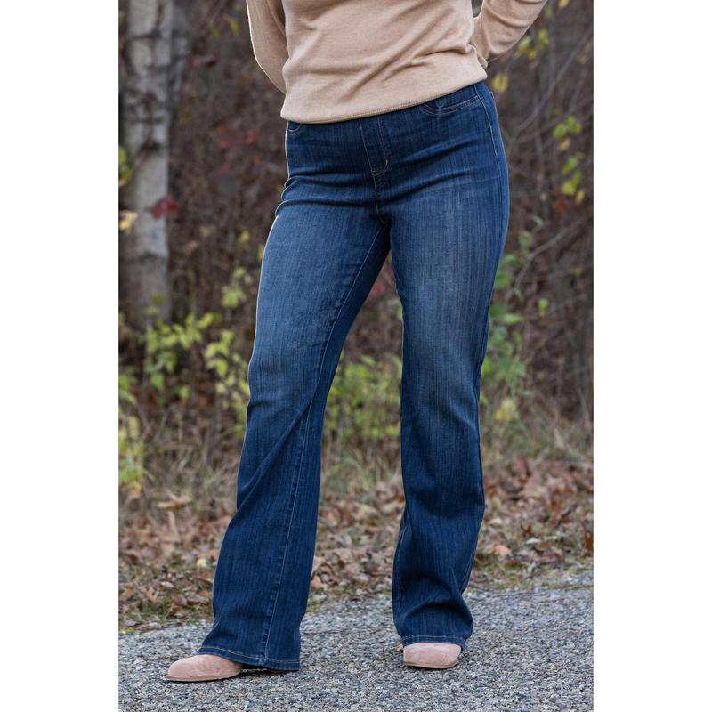 Judy Blue This Is What I Came For High-Rise Pull On Slim Bootcut Denim Fabric Fit