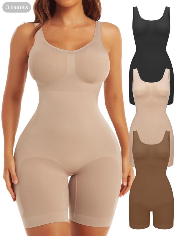 Women's Solid Sexy Backless Seamless Shapewear Bodysuit, High Stretch Tummy Control Butt Lifting Bodycon Shaper, Tracksuit for Women, Ladies Shapewear for All Seasons