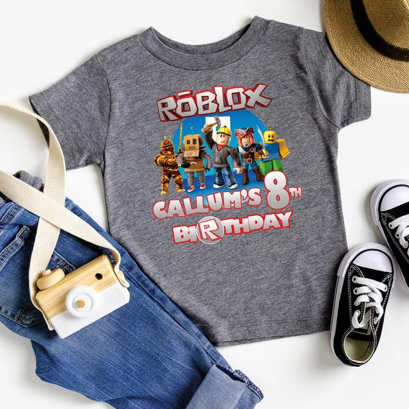 Personalized Roblox Birthday Boy Shirt | Family Birthday Tees | Bday Family Matching | Video Game Birthday Theme | Rblox Birthday Shirt |