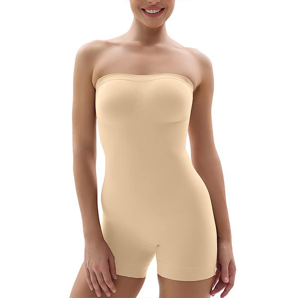 SHAPERX Strapless Bodysuit Tummy Control Shapewear Seamless Women Thong  Shorts Style