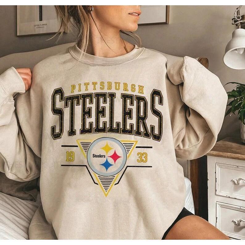 Pittsburg Steeler 1930 Sweatshirt, Steeler Style Crewneck Sweatshirt, Womenswear Casual