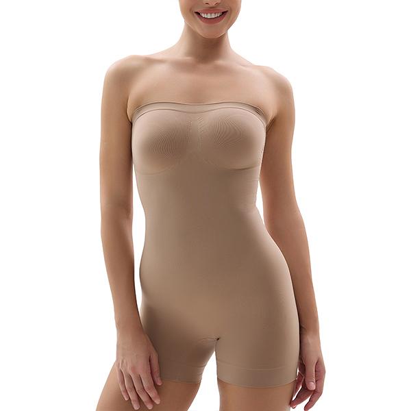 SHAPERX Strapless Bodysuit Tummy Control Shapewear Seamless Women Thong  Shorts Style