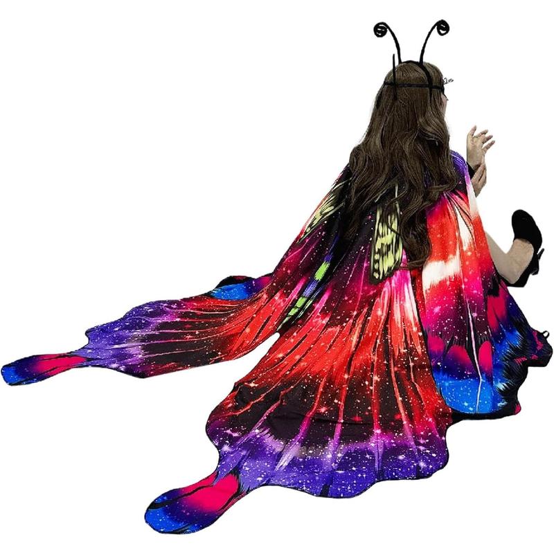 Butterfly Costumes for Women - Double Sided Adult Butterfly Wings Cape for Womens Halloween Costumes