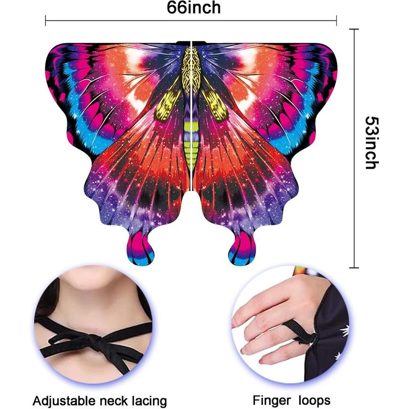 Butterfly Costumes for Women - Double Sided Adult Butterfly Wings Cape for Womens Halloween Costumes