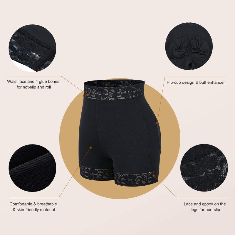 [Christmas Deals] Lace Boyshorts Panties for Women Womenswear Comfort Boosting Tummy Control Slip Shorts Bodysuit Under Lady Sexy Shapewear Compression