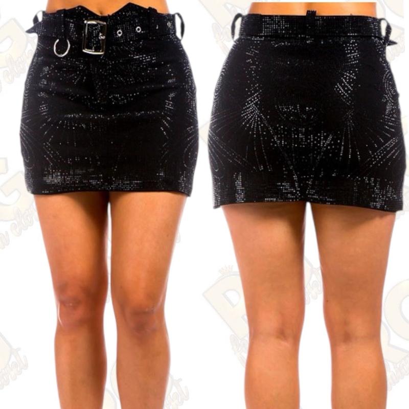 Rhinestone Mini Skirt