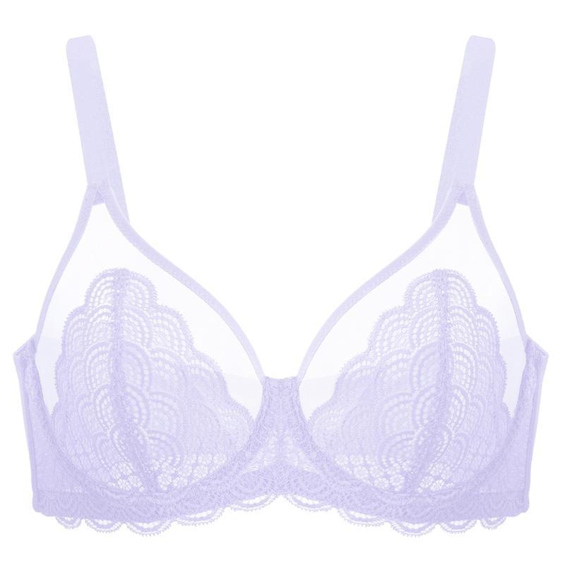 Mermaid Scales Lace Plus Size Unlined Underwire Full Coverage Bra