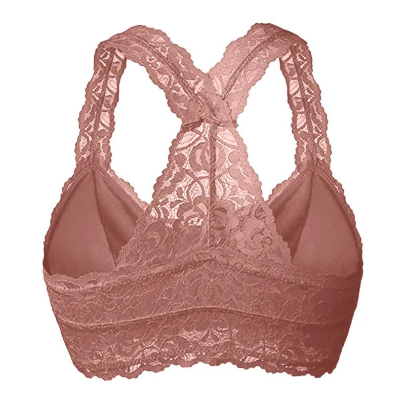 Women Lace Sports Bras Comfortable Bralette Solid Underwear Vest Female Wireless Lingerie Breathable Bra S-3xl Bralette Mujer