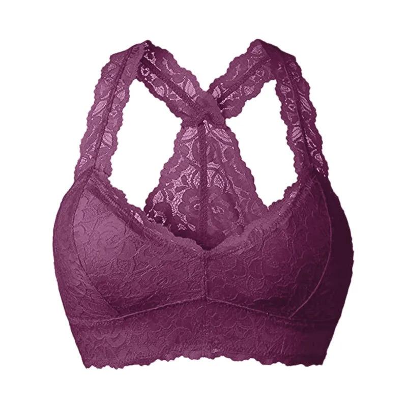 Women Lace Sports Bras Comfortable Bralette Solid Underwear Vest Female Wireless Lingerie Breathable Bra S-3xl Bralette Mujer