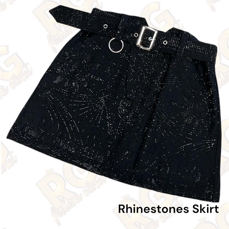 Rhinestone Mini Skirt