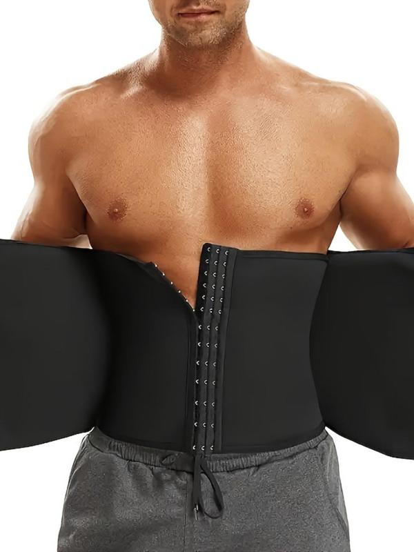 Men's Zipper Front Adjustable Hook & Eye Closure Front Waist Trainer, Waist Cincher, Waist Trainer for Men, Sports Waist Belt, Fitness Waist Trainer