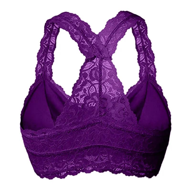 Women Lace Sports Bras Comfortable Bralette Solid Underwear Vest Female Wireless Lingerie Breathable Bra S-3xl Bralette Mujer