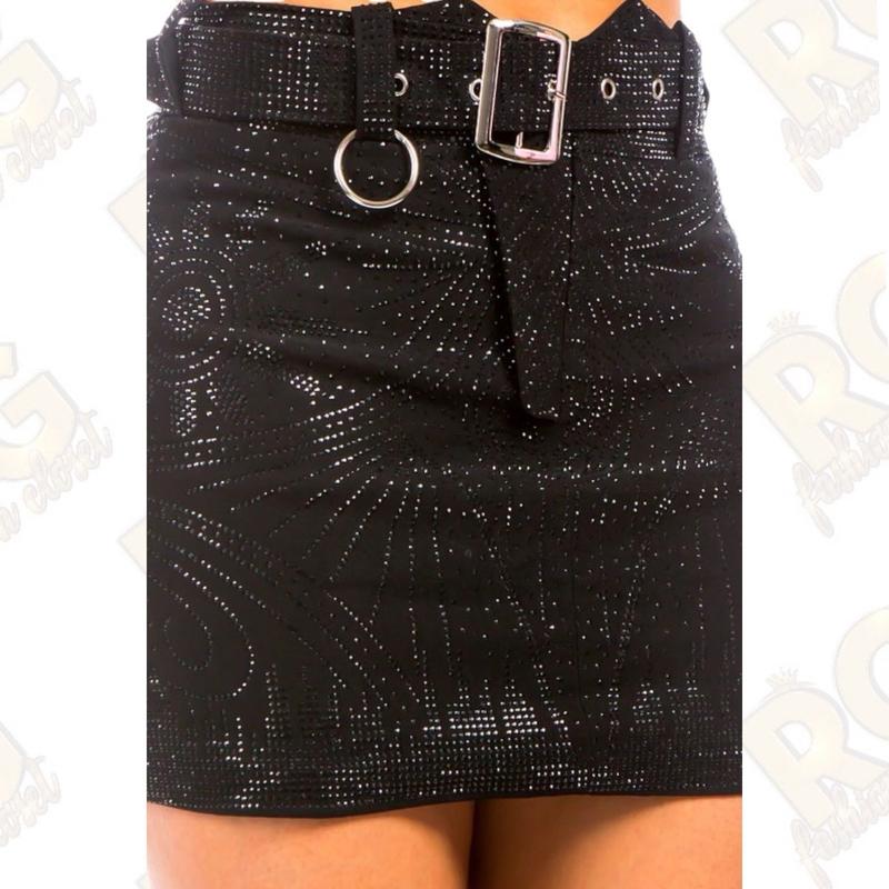 Rhinestone Mini Skirt