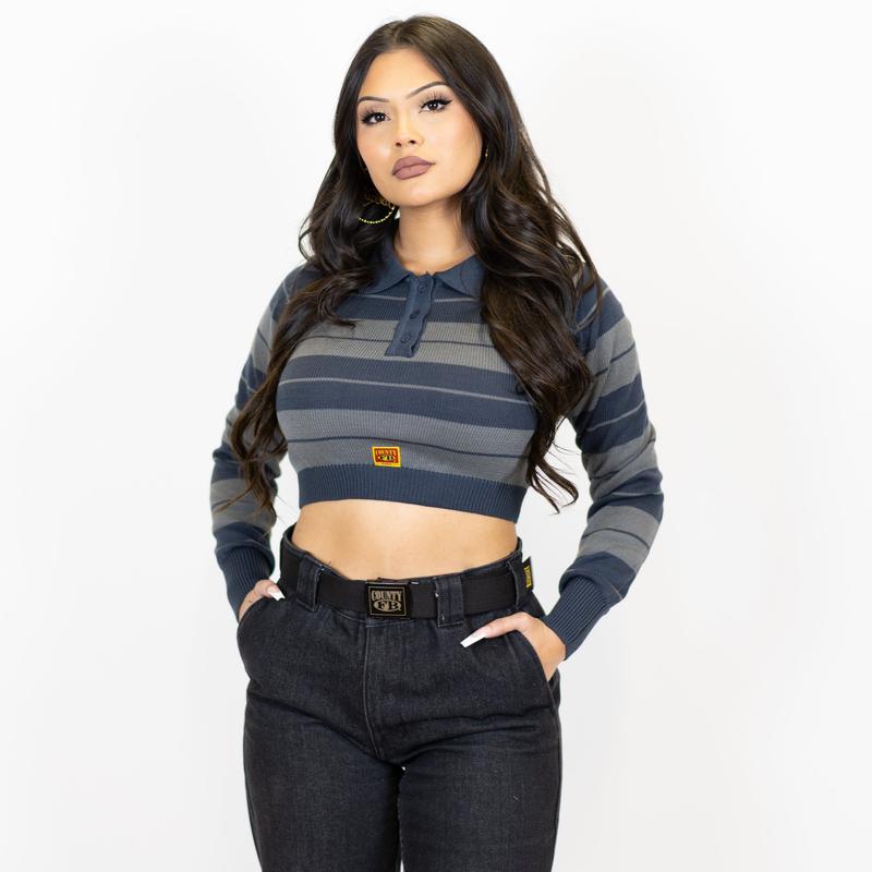 FB County Long Sleeve Charlie Brown Crop Top