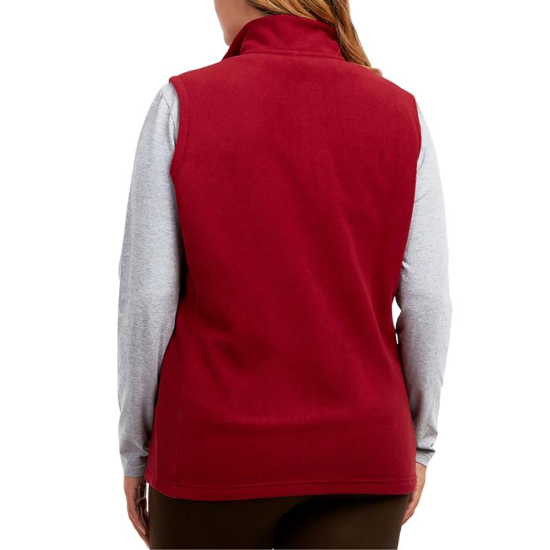 Women’s Curvy Plus Size Full Zip Up Soft Polar Fleece Vest with Packets, Sleeveless Fuzzy Casual Lightweight Warm Classic-Fit Jacket Vest Hoodies Sweatshirts Outerwear Outdoor for Spring Fall Autumn Winter Activewear