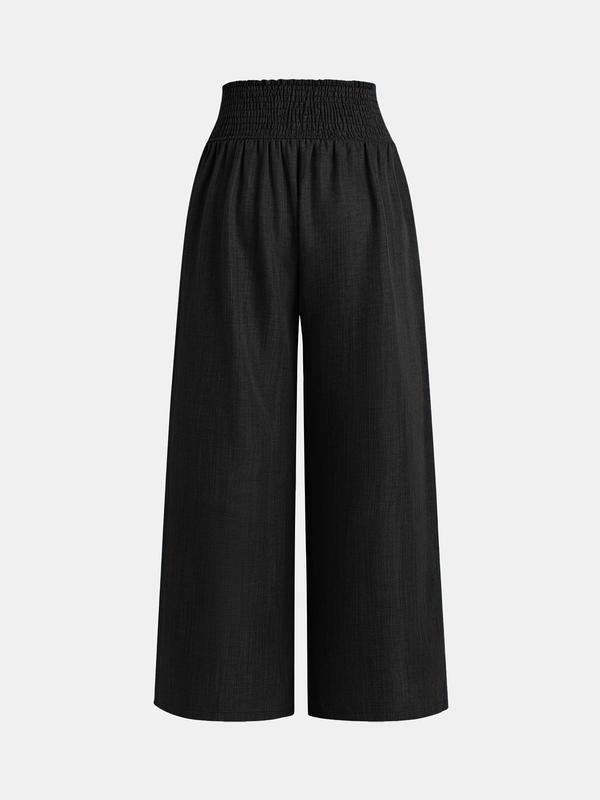 YOZY [size 4-14] Knot Front Pants, Casual Comfy Plain Wide Leg Trousers, 2024 Women's Daily Wear for All Season