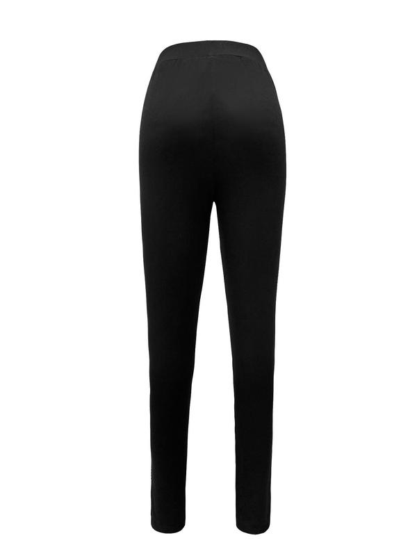 Women's Plain Rhinestone Decor Leggings, Casual Comfy Skinny Pants for Spring & Fall, Ladies Bottoms for Daily Wear