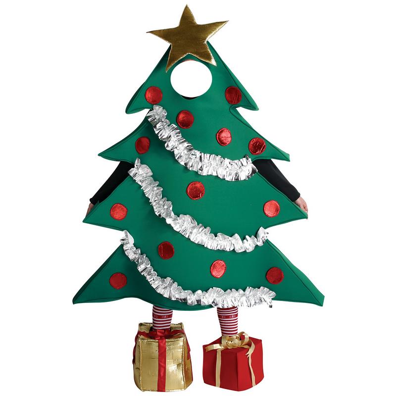 Women Christmas Tree Costume Tree Shaped Stage Performance Dress+Gift Shaped Shoes Halloween Christmas Cosplay Outfit