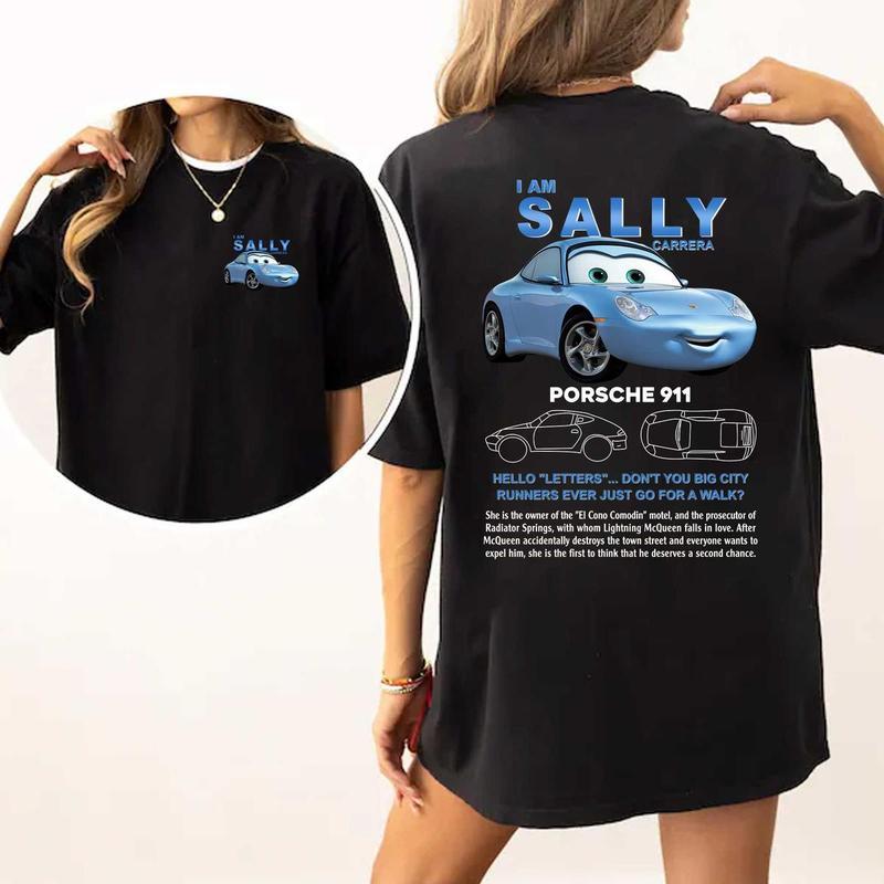 95 Lightning McQueen and Sally Tshirt  , Couples Car Shirt Comfort Tshirt, Full Color, For Men, For Women