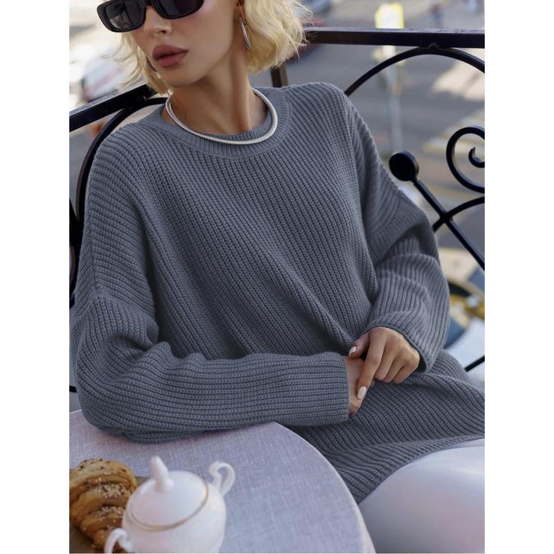 Solid Color round Neck Sweater 2024 New Fashion Spring and Autumn Loose Sweater Pullover Sweater for Women