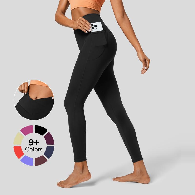 Halara Softlyzero™ Crossover Pocket Plain Leggings-UPF50+