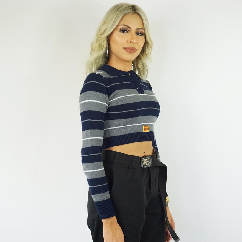 FB County Long Sleeve Charlie Brown Crop Top