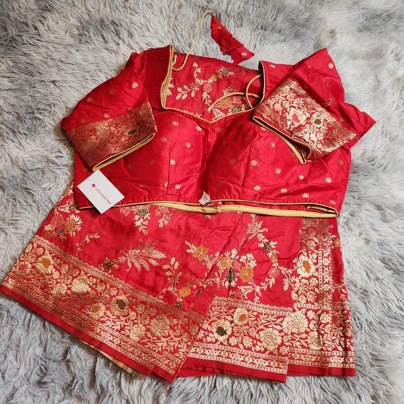 Dola Silk Fall Pico Saree and Stitched Blouse Combo - Traditional Dress silk  saree