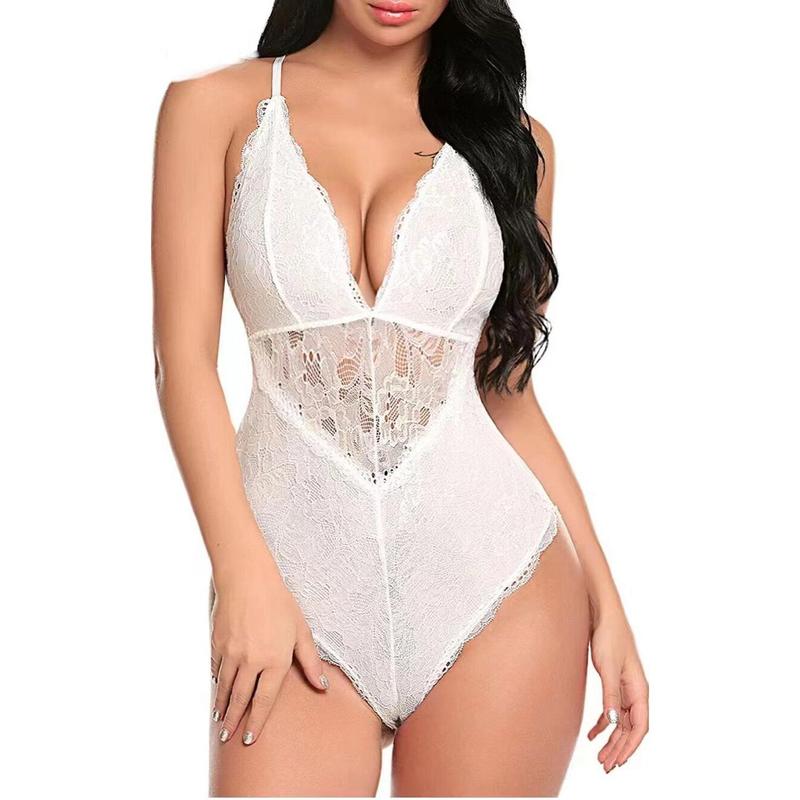 Sexy Lingerie Love Sheng Yi Ran Shen V-neck Sexy Lace Seduction See-through Teasing Bed Passion Sexy Jumpsuit