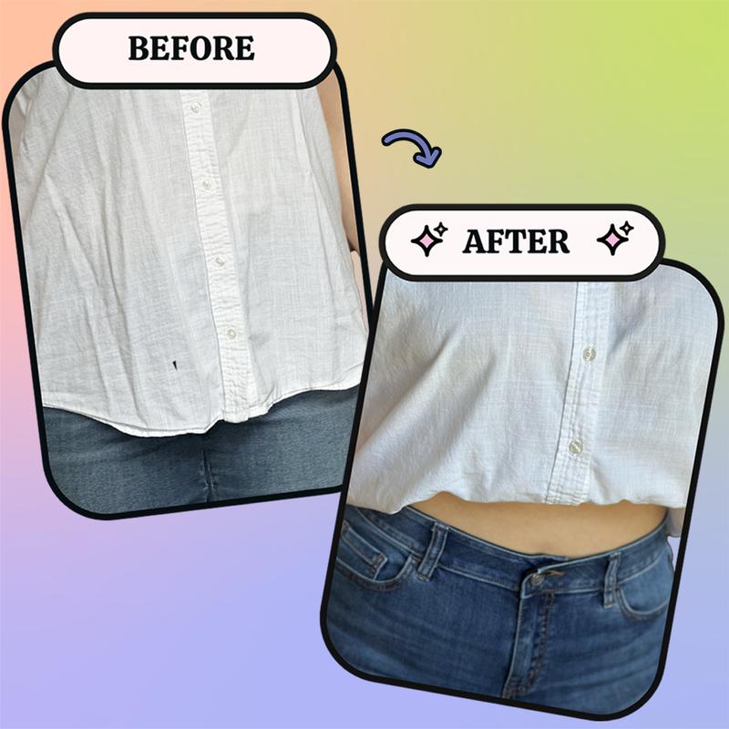 The Original Croptuck: Lightweight Adjustable Band for Crop Tops, Tucking, Cropping Oversized Tops, Layering, Shortening Dresses & No-Sew Fashion Hacks