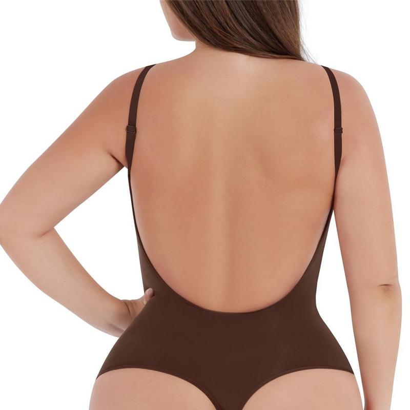 FeelinGirl Shapewear Bodysuit for Women Tummy Control Thong  Shaper Backless Seamless Bodysuit Comfortable Fabric Womenswear