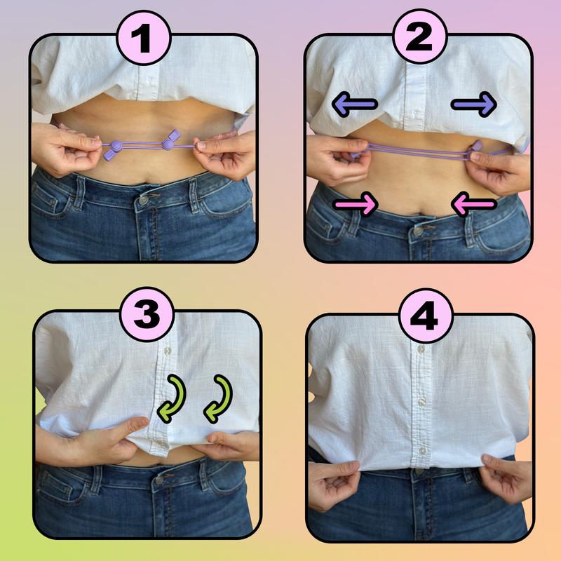 The Original Croptuck: Lightweight Adjustable Band for Crop Tops, Tucking, Cropping Oversized Tops, Layering, Shortening Dresses & No-Sew Fashion Hacks