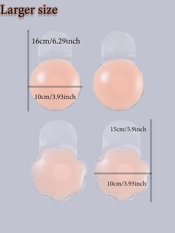 Women's 2 Pairs Silicone Nipple Cover with 3 Types Of Buckles, Reusable Waterproof Invisible Bra, Lingerie for Women, Lingerie Accessories for Daily Use